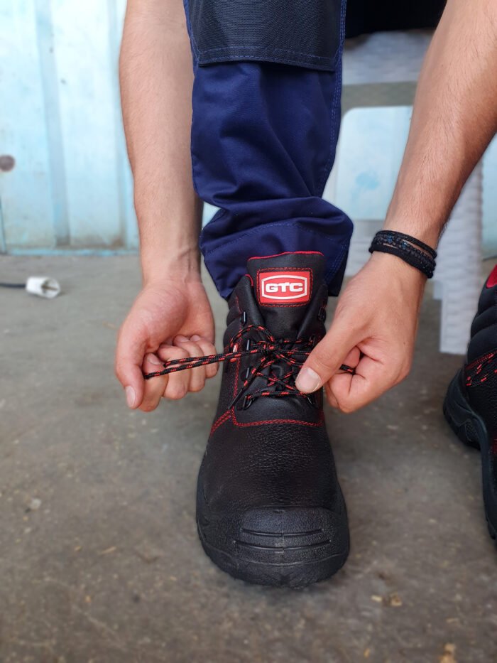 Μποτάκι δερμάτινο S3 αδιάβροχο μαύρο Νο.48 BSH102 - Image 6