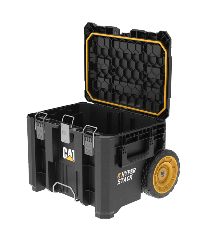 05-9931-1 CAT Τροχήλατο πλαστικό μπαούλο μεταφοράς & αποθήκευσης εργαλείων Π56xB52,2xΥ65,5cm DA41004 - Image 2