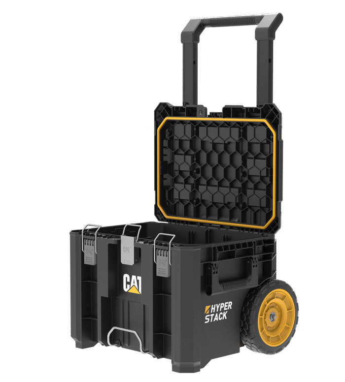 05-9931-2 CAT Τροχήλατο πλαστικό μπαούλο μεταφοράς & αποθήκευσης εργαλείων Π56xB52,2xΥ65,5cm DA41004 - Image 3