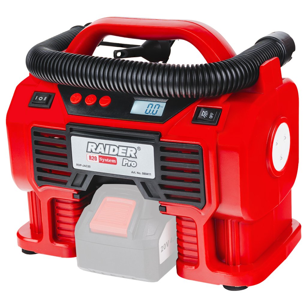 10-6444 RAIDER R20 Solo Τρόμπα αυτοκινήτου 160PSI επαναφορτιζόμενη 20V RDP-JAC20 089411 - Image 1