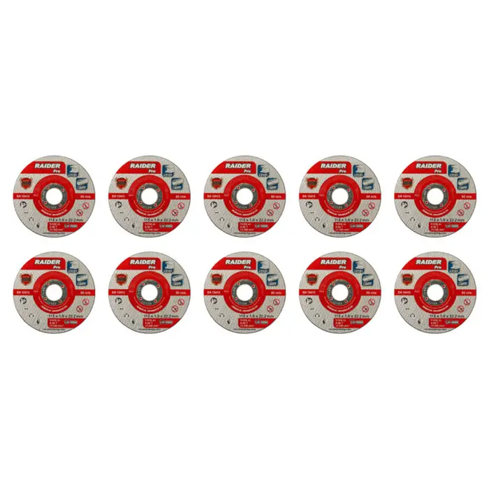 RAIDER Τροχός κοπής inox A60T 115*1.0*22.2mm σε μεταλικό κουτί 160157 (τιμή/τεμ) - Image 2