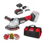 RAIDER R20 combo-01 Γωνιακός τροχός με φορτιστή & μπαταρία 4Ah/1h δίσκοι 10τεμ. & τσάντα