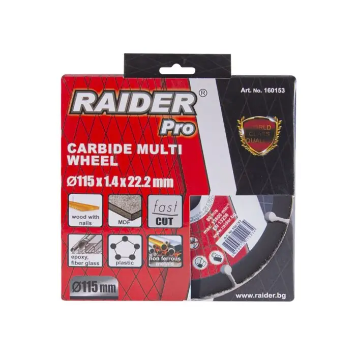 RAIDER Τροχός κοπής carbide 75x10mm 160156 - Image 3