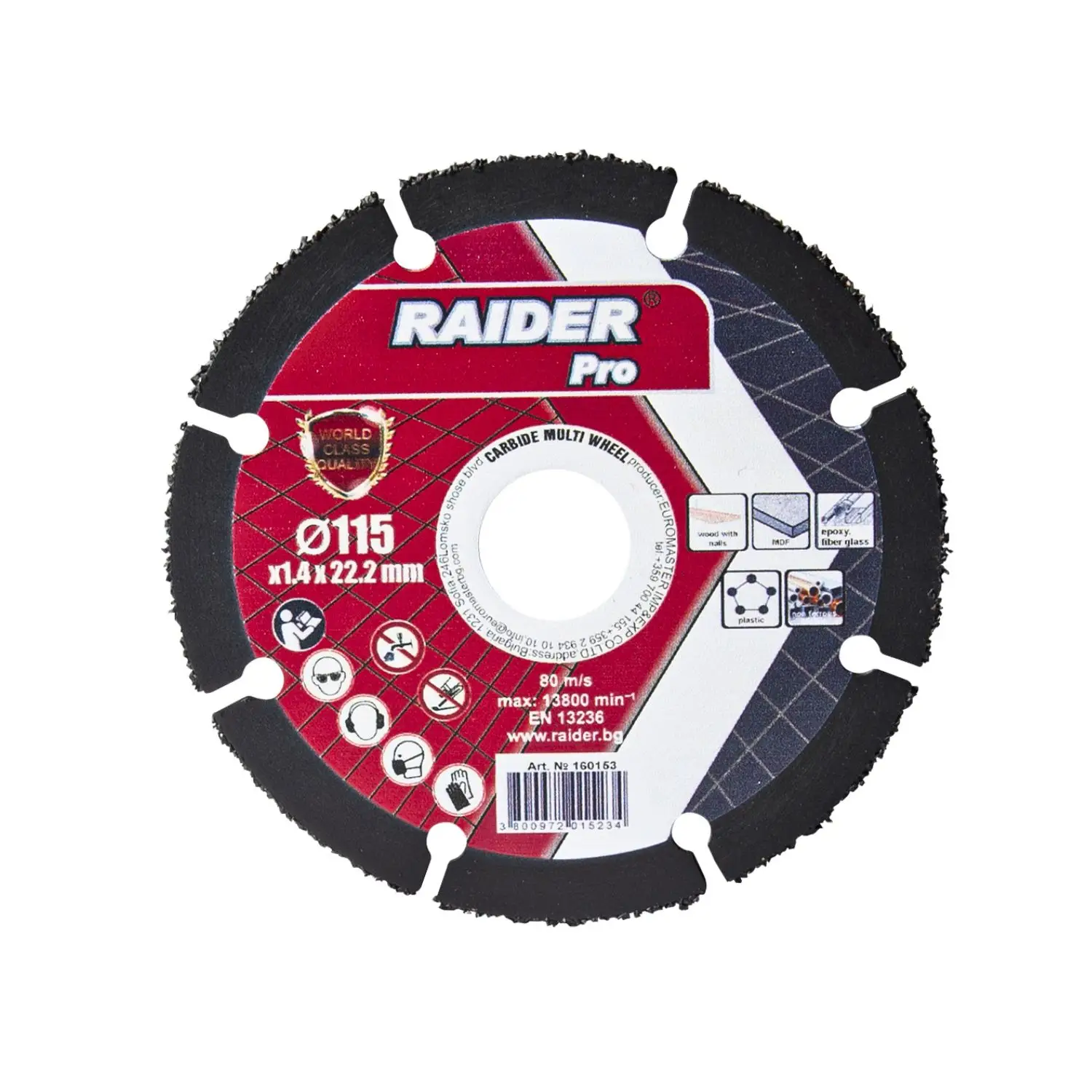 10-6763 RAIDER Τροχός κοπής carbide 75x10mm 160156 - Image 1