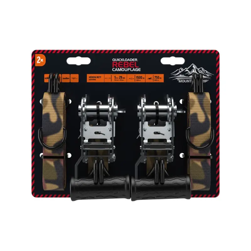 65000018-1 Quickloader QLR1500MD-2PK Rebel Camouflage Ιμάντας Φορτιών 5m x 29m 2ΤΜΧ - Image 1