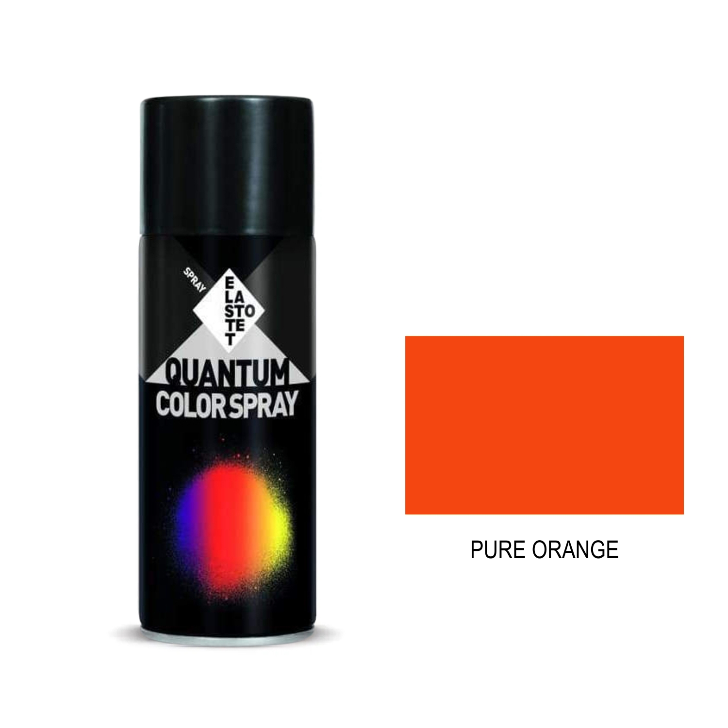 02-2607 Σπρέι πορτοκαλί "pure orange" Quantum RAL 2004 - 400ml - Image 1