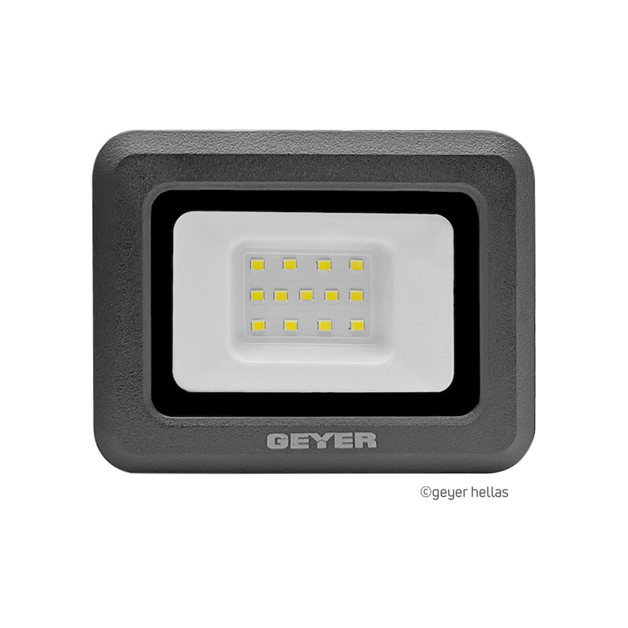 02-2810 GEYER Προβολέας led μαύρος 10W 4000K 900LM LPRM10CE - Image 1