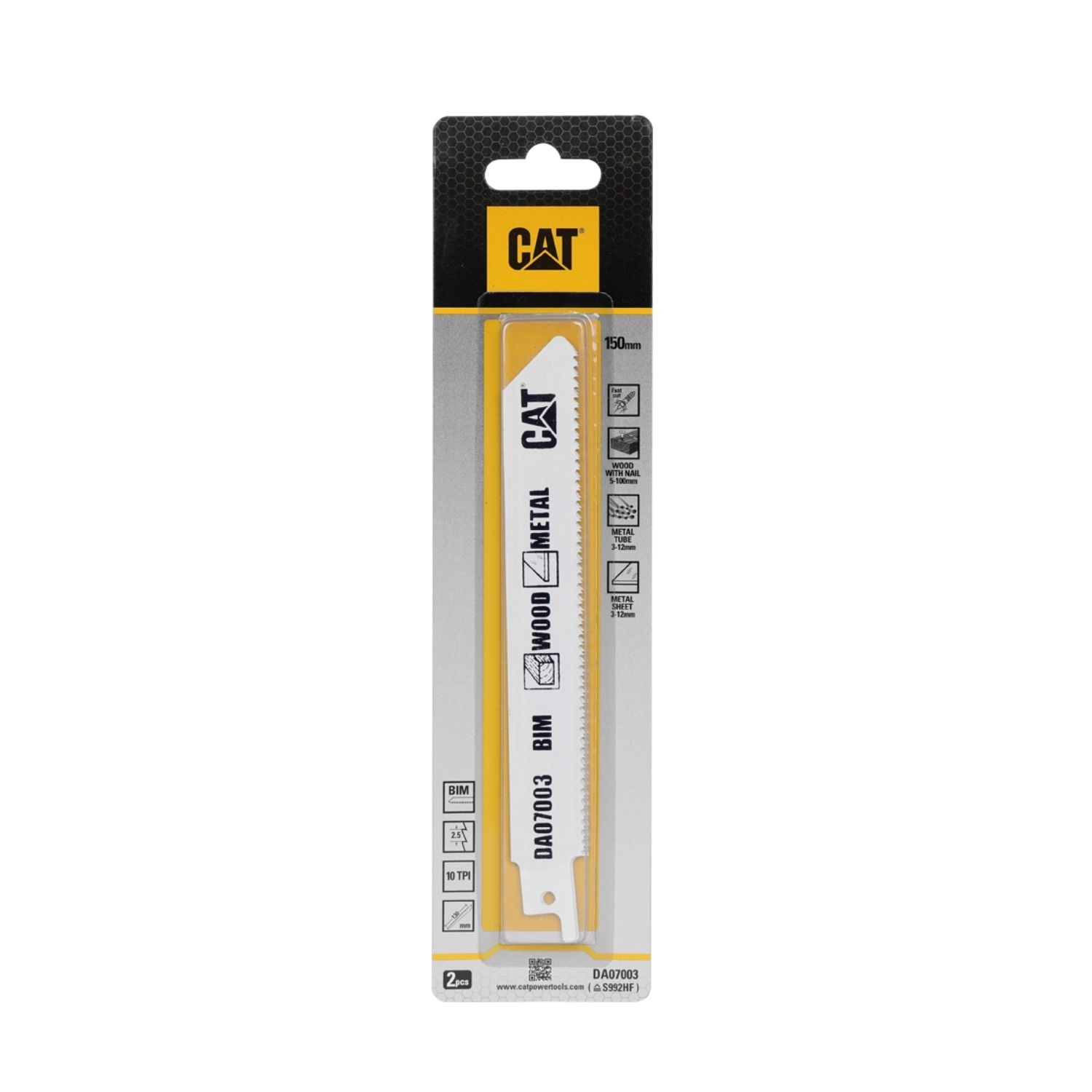02-3440 CAT Λάμα σπαθοσέγας ξύλου-μετάλλου 150mm S992HF σετ:2τεμ. DA07003 - Image 1
