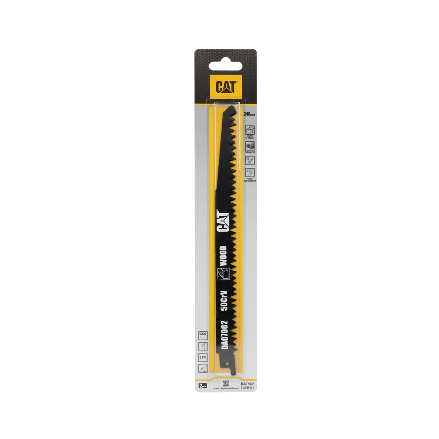 02-3441 CAT Λάμα σπαθοσέγας ξύλου 240mm S153L σετ:2τεμ. DA07002 - Image 1