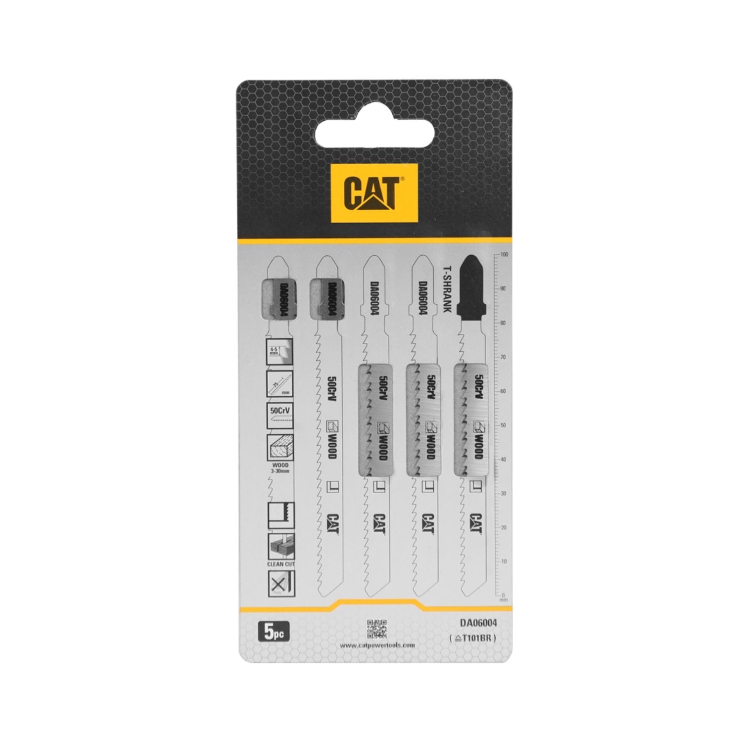 02-3445 CAT Λάμα σέγας ξύλου 100mm T101BR σετ:5τεμ. DA06004 - Image 1