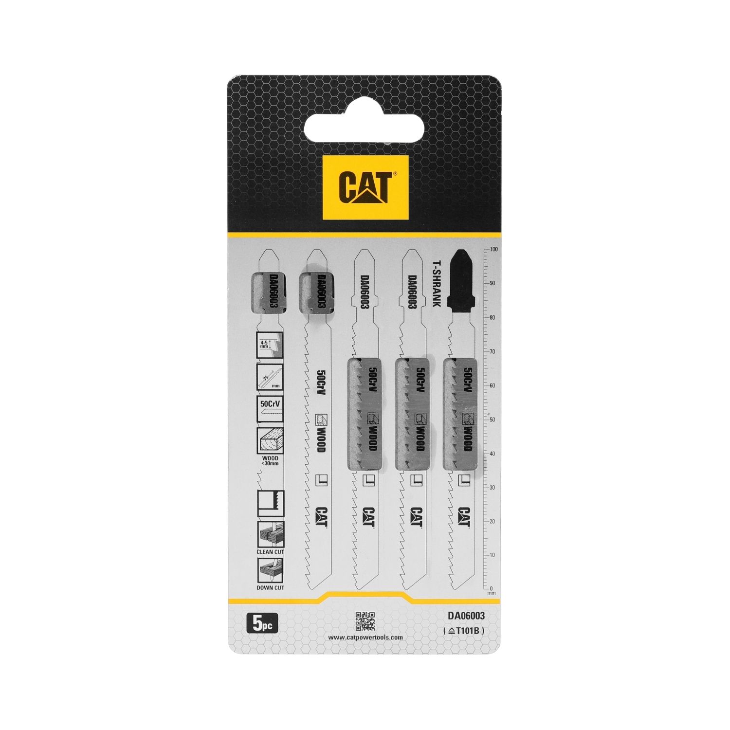 02-3446 CAT Λάμα σέγας ξύλου 115mm T101B σετ:5τεμ. DA06003 - Image 1