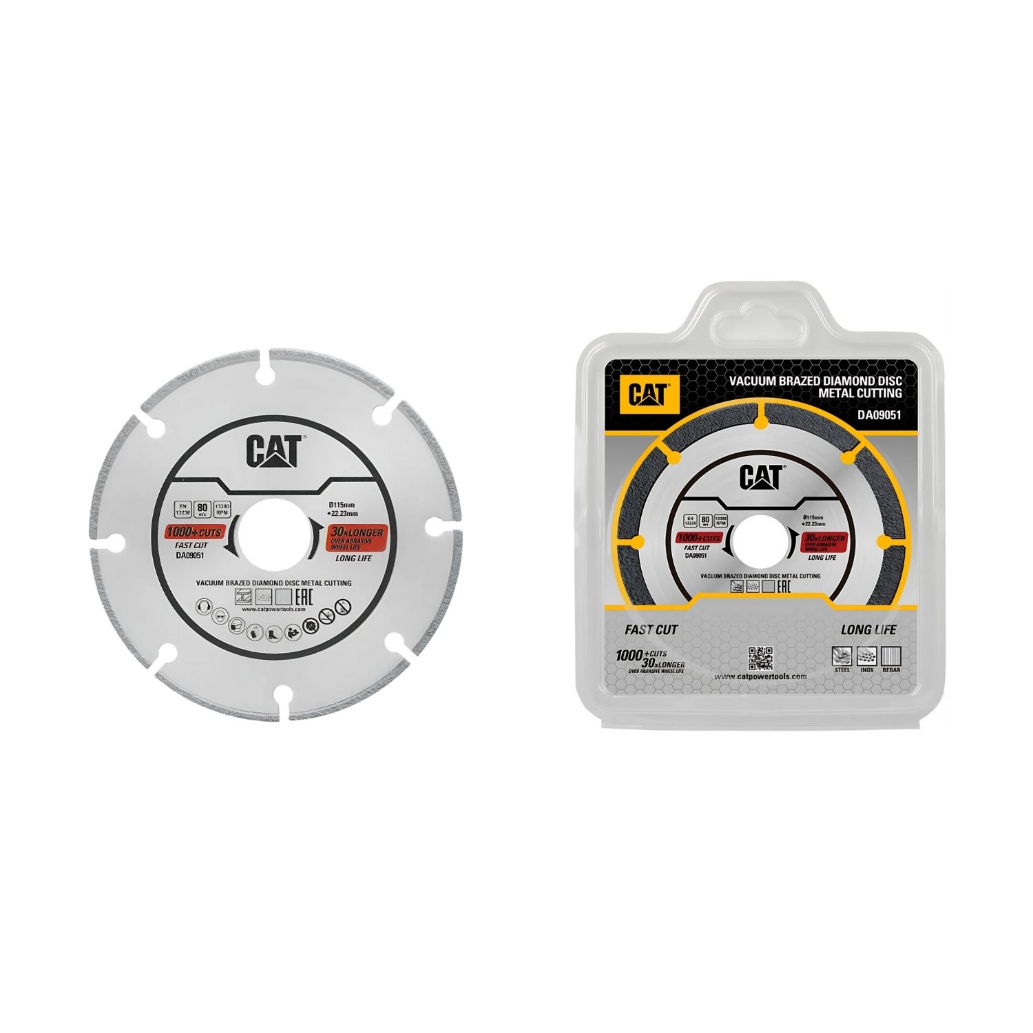 02-3448 CAT Δίσκος κοπής μετάλλων inox διαμαντέ 115mm DA09051 - Image 1