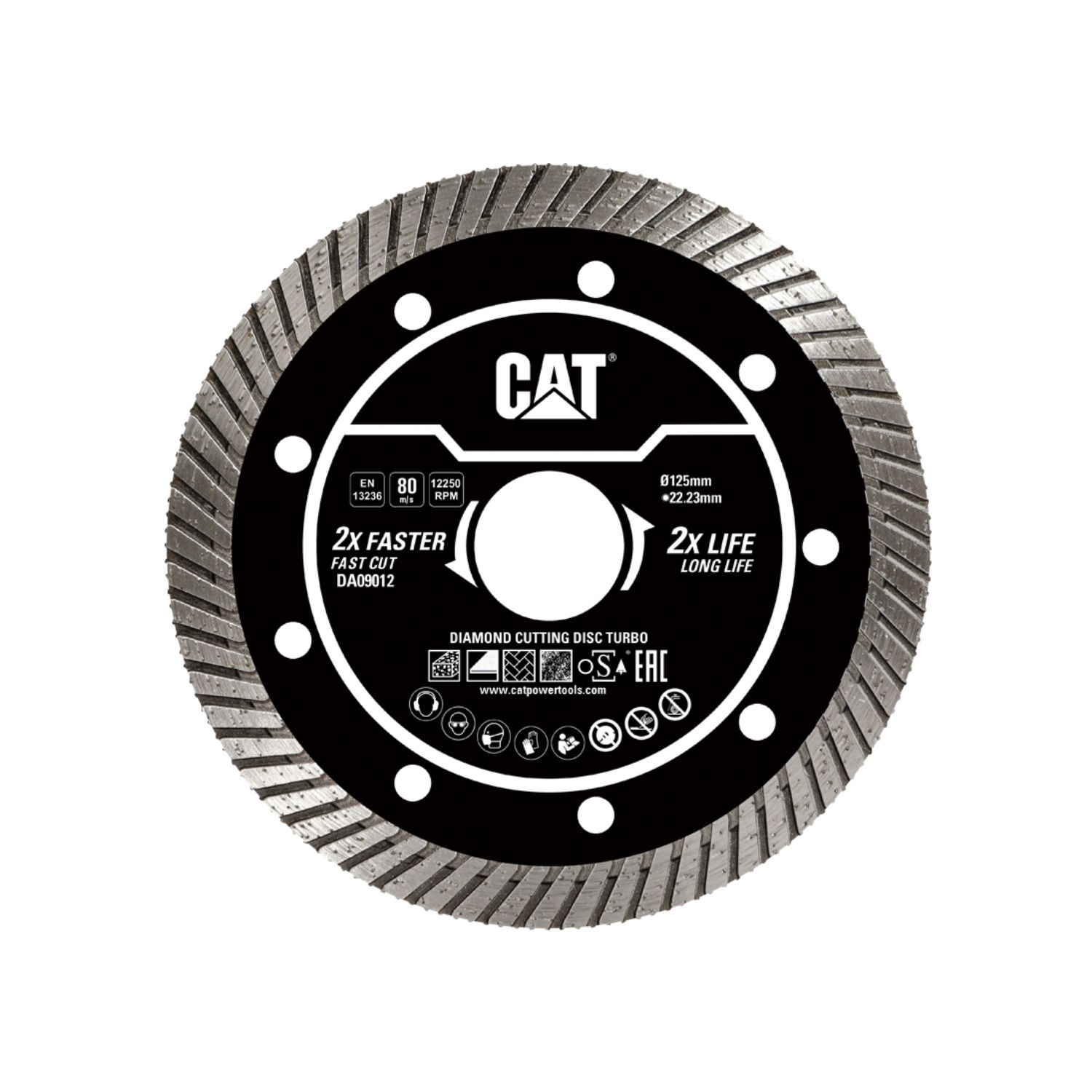 02-3455 CAT Δίσκος κοπής διαμαντέ turbo 125x22.23x2.4mm DA09012 - Image 1