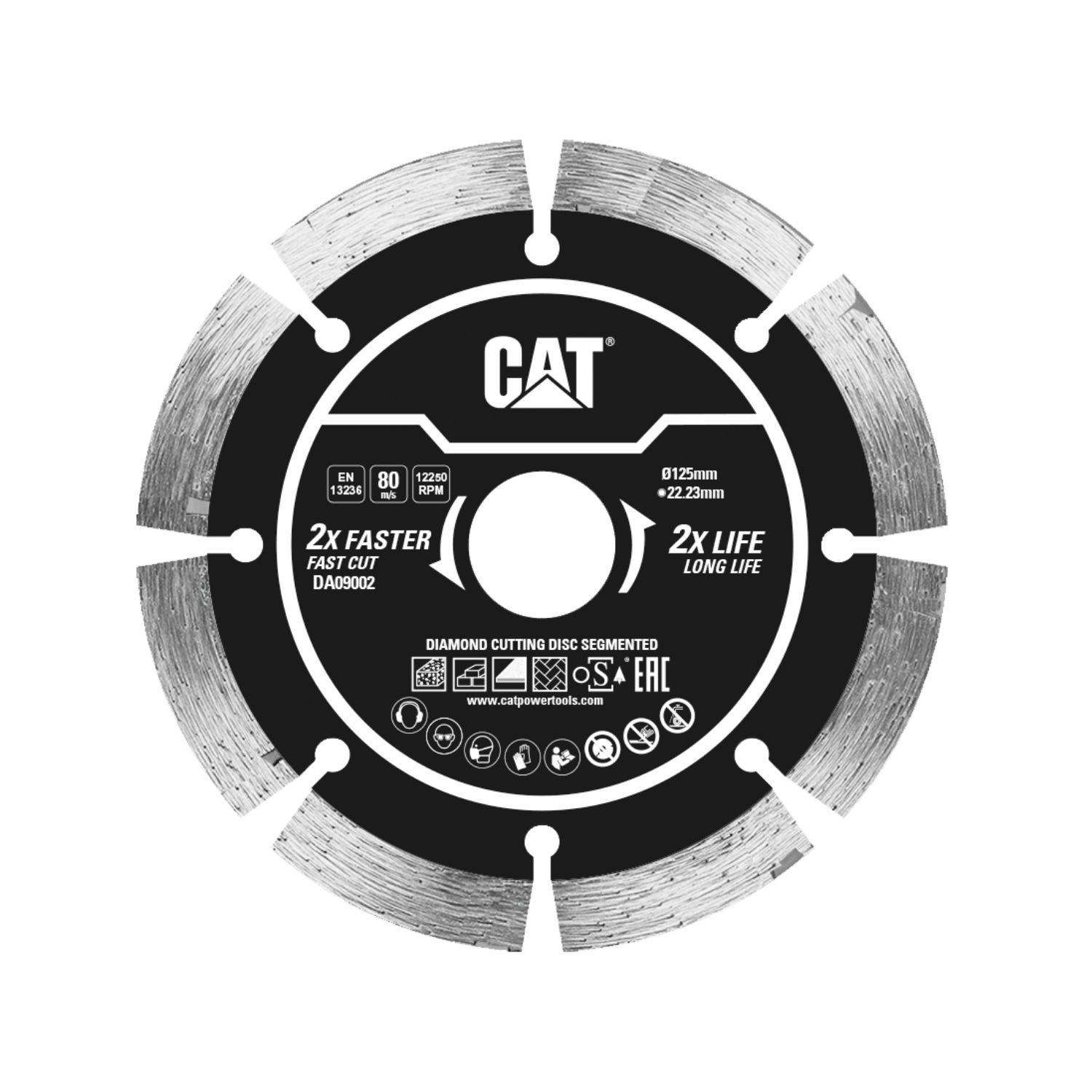 02-3456 CAT Δίσκος κοπής διαμαντέ Laser 125x22.23x2mm DA09002 - Image 1