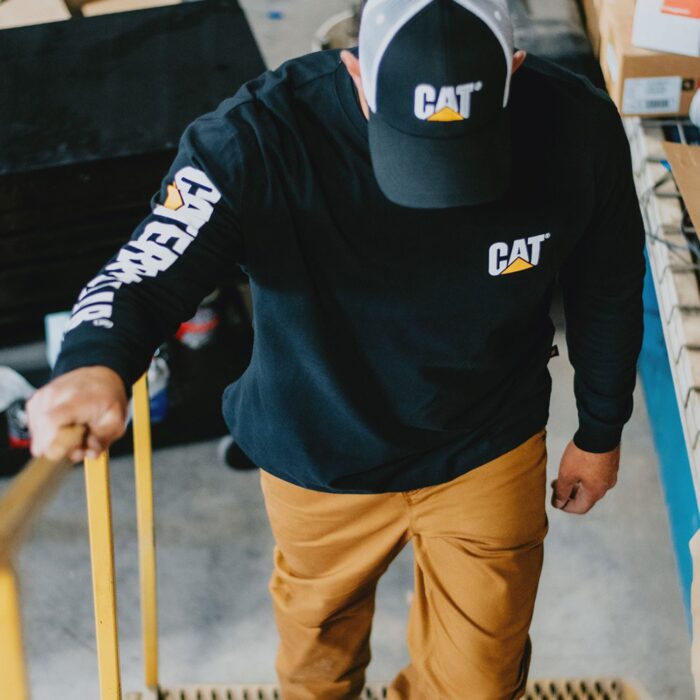CAT Μπλουζάκι μακρυμάνικο trademark tee μαύρο 2XL 1510034-016 - Image 3