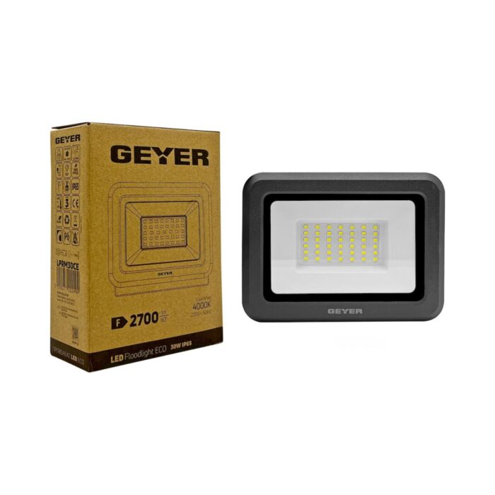 GEYER Προβολέας led μαύρος 30W 4000K 2700LM LPRM30CE - Image 3