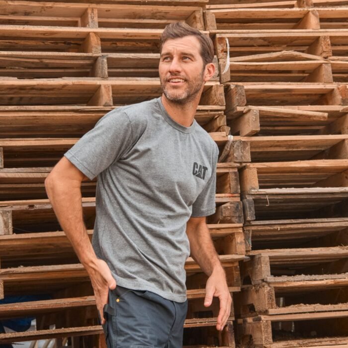 CAT Μπλουζάκι κοντομάνικο γκρι trademark tee L W05324 - Image 3