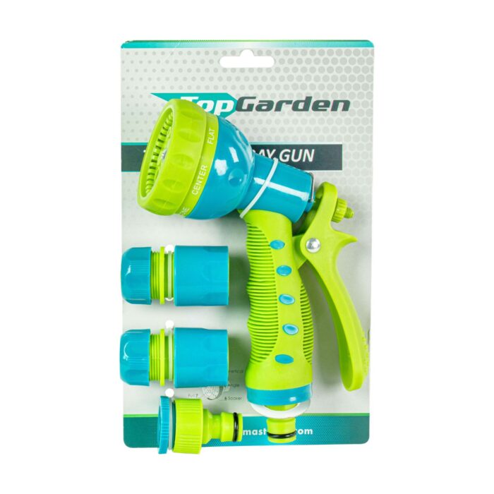 TOP GARDEN Πιστόλι νερού 7 θέσεων με soft grip σετ 4τεμ 1/2'' 380924 - Image 2