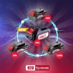 RAIDER R20 Μπαταρία 20V με χωρητικότητα 6Ah Li-ion RDP-R20 131161 - Image 2