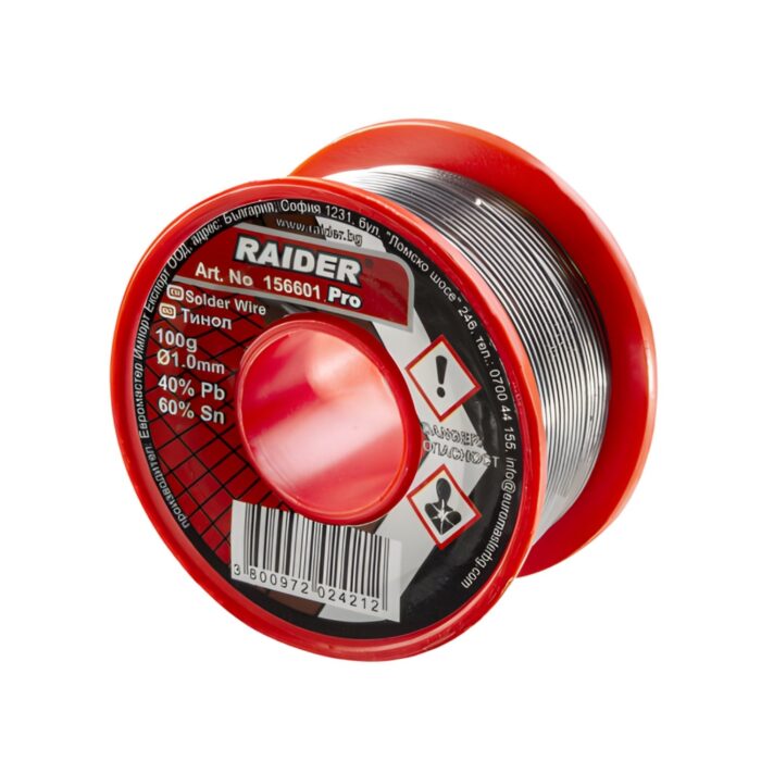 RAIDER Καλάι κόλληση 1.6ΜΜ 100g 60%Sn 40%Pb 156602 - Image 2