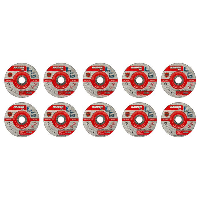 RAIDER Τροχός κοπής inox A60T 125*1.0*22.2mm σε μεταλικό κουτί 160158 (τιμή/τεμ) - Image 2