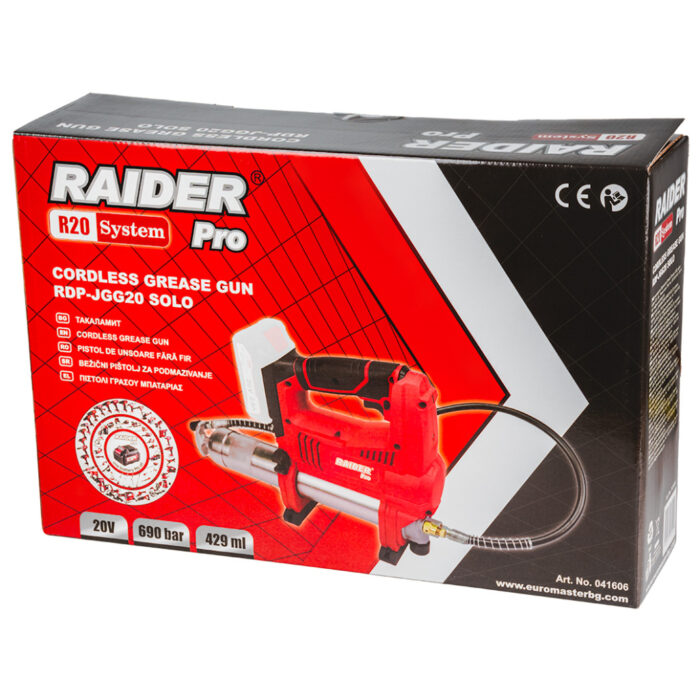 RAIDER R20 Solo Ηλεκτρικό πιστόλι γράσσου μπαταρίας 20V RDP-JGG20 041606 - Image 4