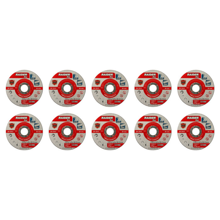 RAIDER Τροχός κοπής inox A60T 115*1.0*22.2mm σε μεταλικό κουτί 160157 (τιμή/τεμ) - Image 2