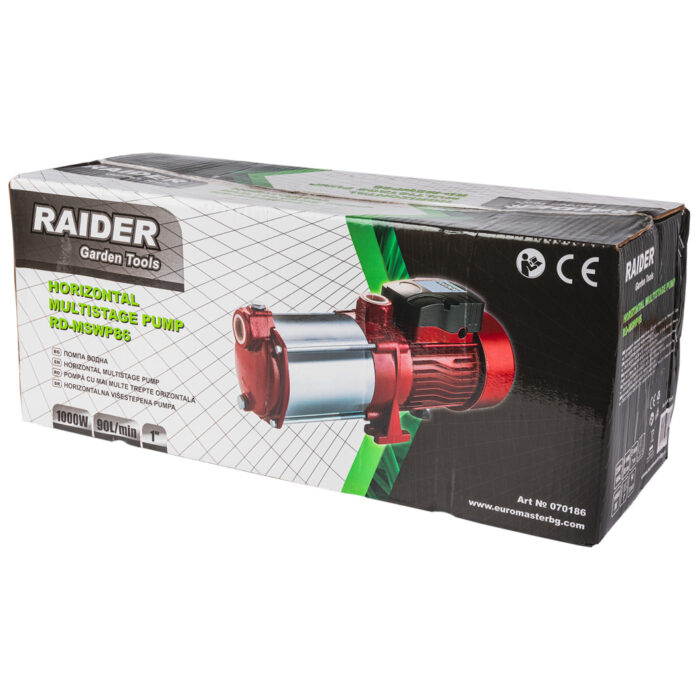 RAIDER Ηλεκτρική αντλία επιφάνειας πολυβάθμια 1.4hp μονοφασική RD-MSWP86 070186 - Image 3