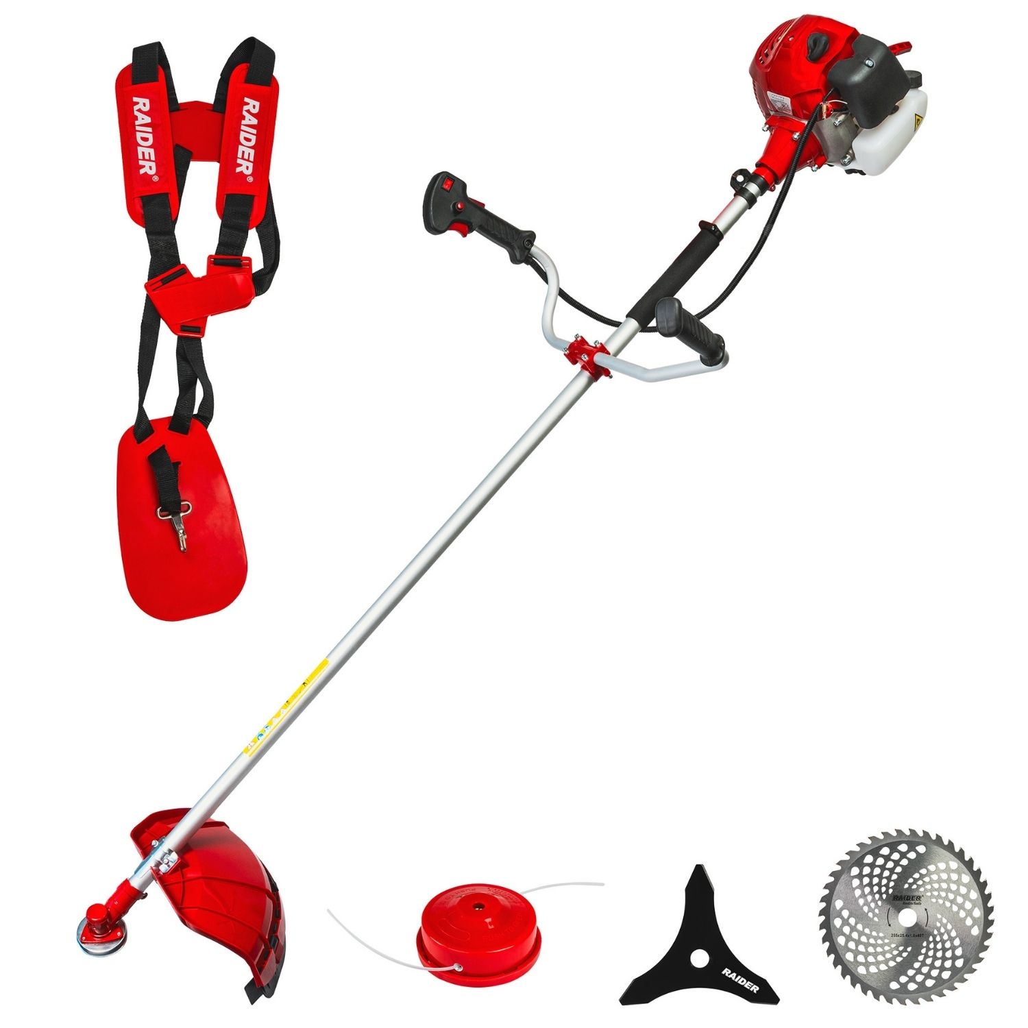 10-6674 RAIDER Χορτοκοπτικό βενζίνης ώμου/χειρός 3hp 7.3kg RD-GBC27 2K 075027 - Image 1