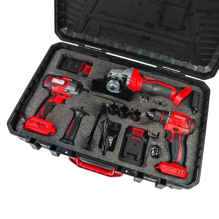 RAIDER R20 Σετ Γωνιακός τροχός,δραπανοκατσάβιδο & μπουλονόκλειδο 2x2Ah RDP-PBCDI20&SPAG20&PBIW20 030255 - Image 12