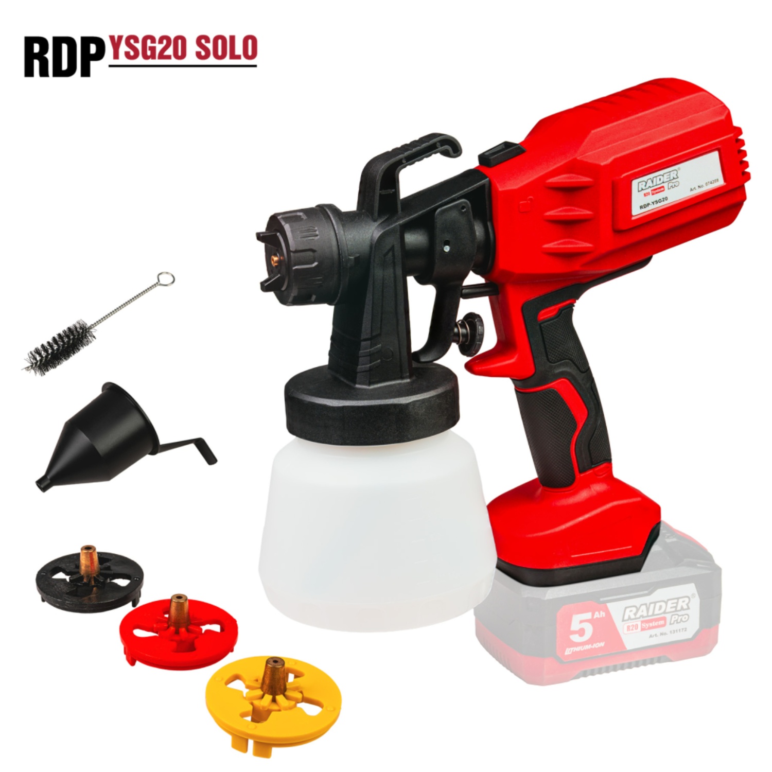 10-6867 RAIDER R20 Solo Πιστόλι βαφής 20V με δοχείο 0,8L RDP-YSG20 074208 - Image 1