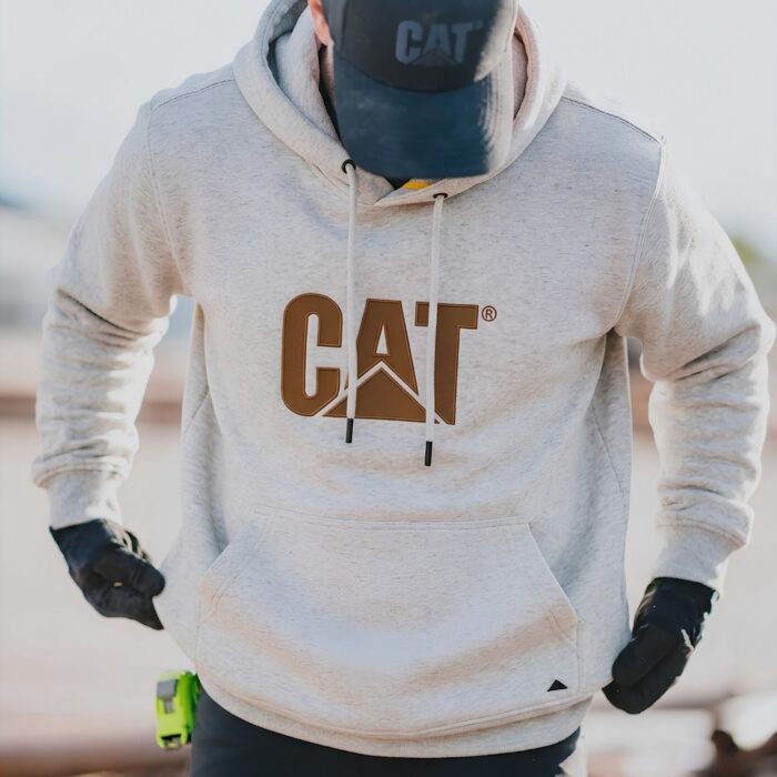 CAT Μπλούζα φούτερ με κουκούλα trademark κρεμ/μπεζ 2XL 1050048 - Image 3
