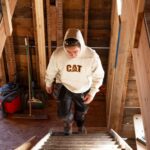 CAT Μπλούζα φούτερ με κουκούλα trademark κρεμ/μπεζ 2XL 1050048 - Image 5