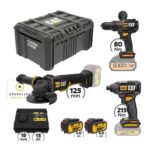 CAT Combo-23 Γωνιακός DX314B, Δράπανο DX1130B, Κατσαβίδι DX71B, Εργαλειοθήκη DA41003